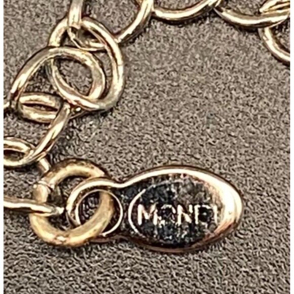 Monet Necklace Turquoise Color Multi Strand Butterfly Silver Tone Pendant 16+2" - Picture 7 of 7